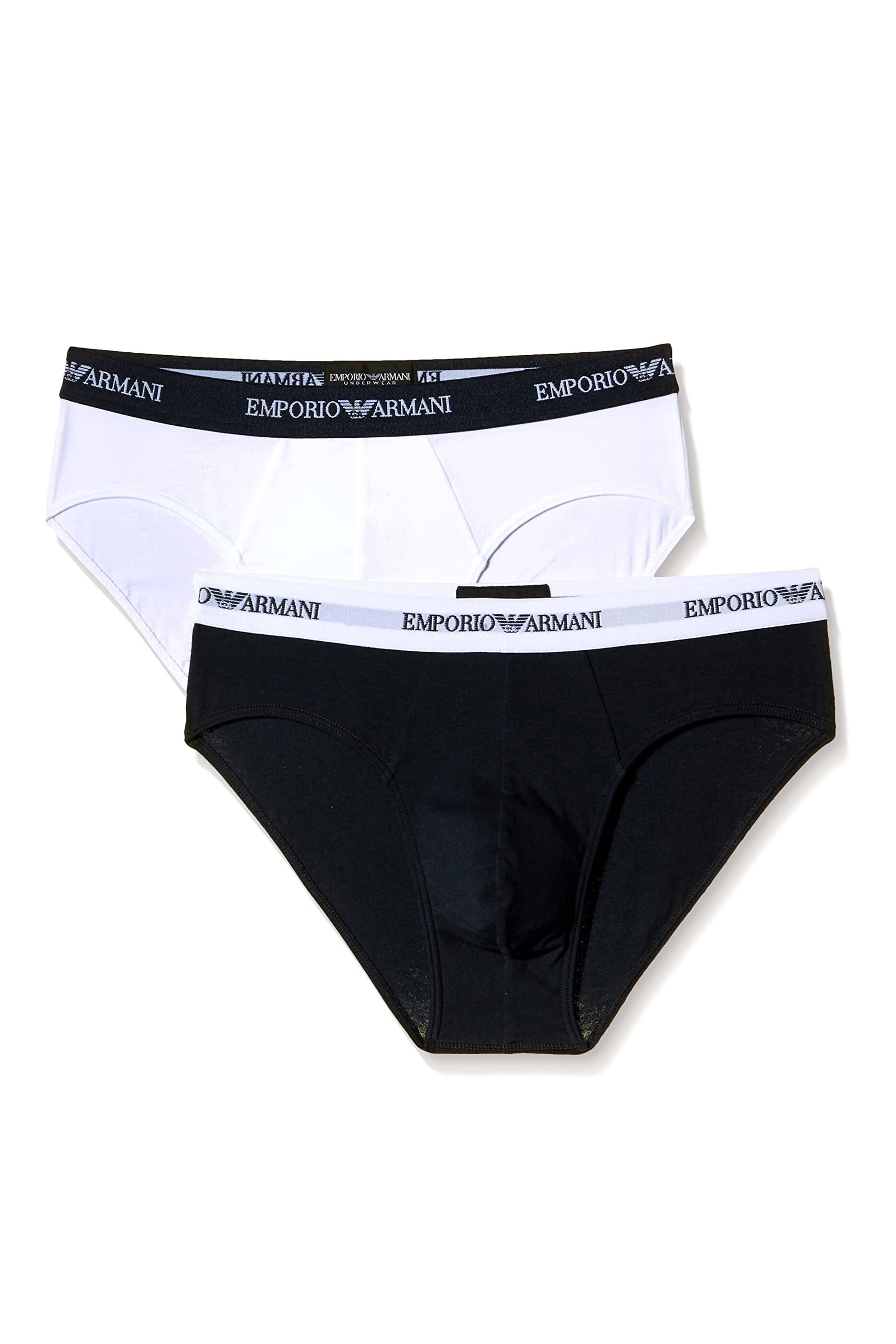 Buy Emporio Armani Cotton Stretch Logo Briefs Pack of Two for